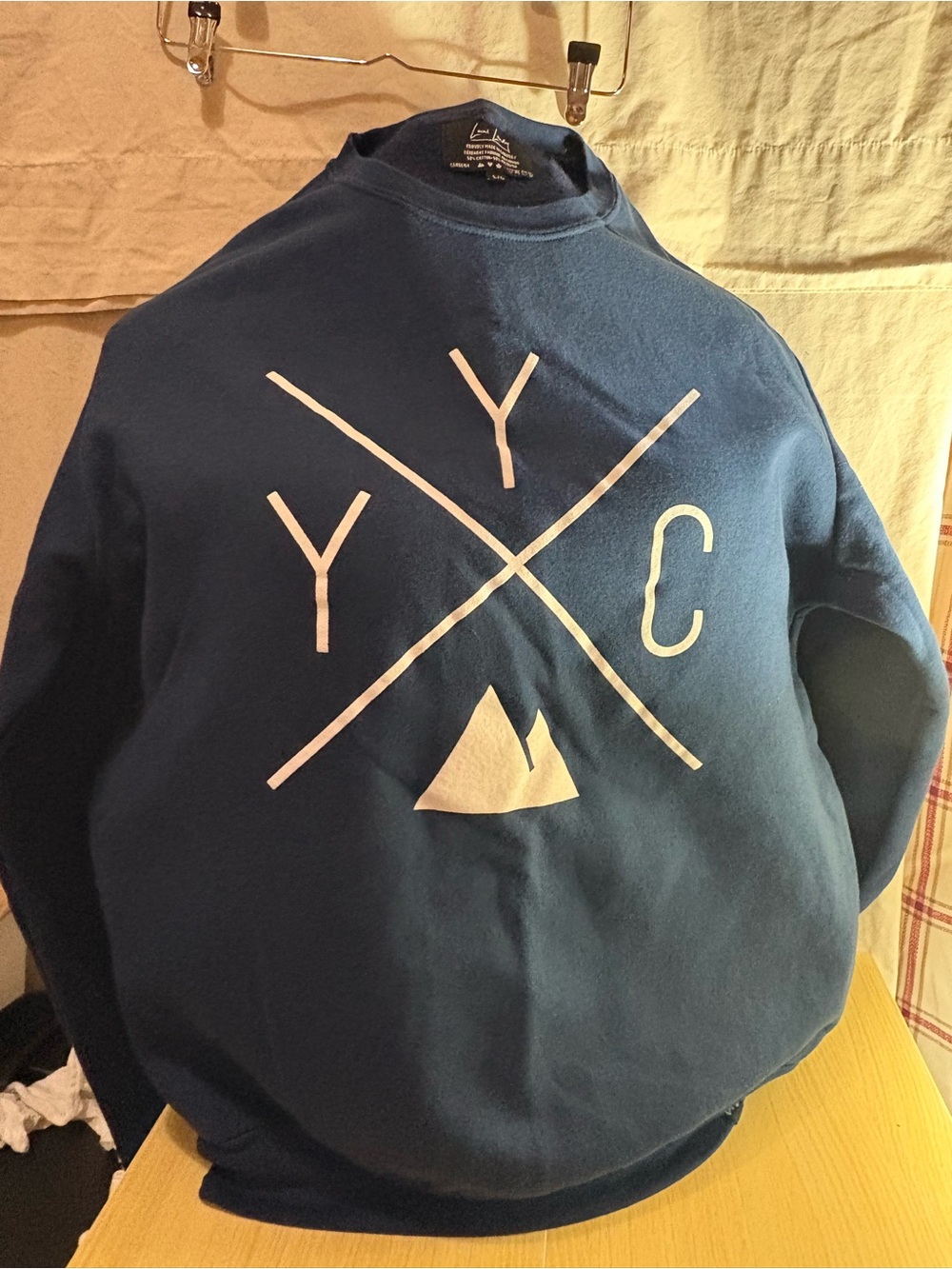 Local Landry Men's Navy Graphic Crewneck Sweatshirt - YYC Logo